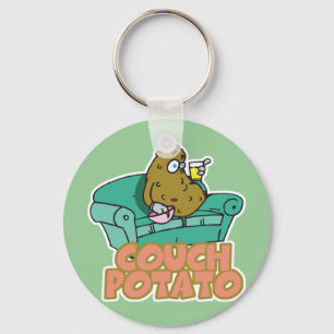 Funny Couch Potato Keychain