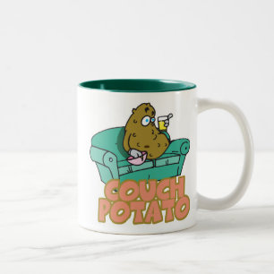 Funny Couch Potato Two-Tone Coffee Mug