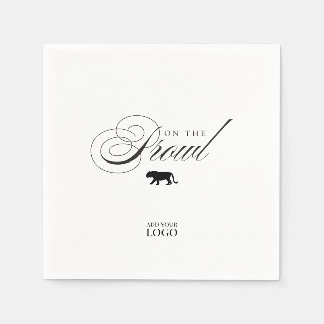 Funny Cougar On the Prowl Bar Restaurant Cocktail Napkin (Front)