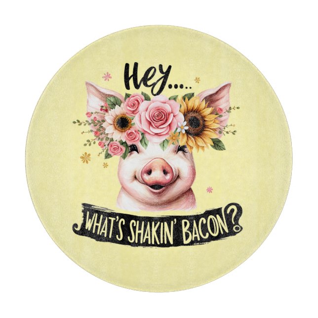 Funny Country bacon pig  Cutting Board (Front)