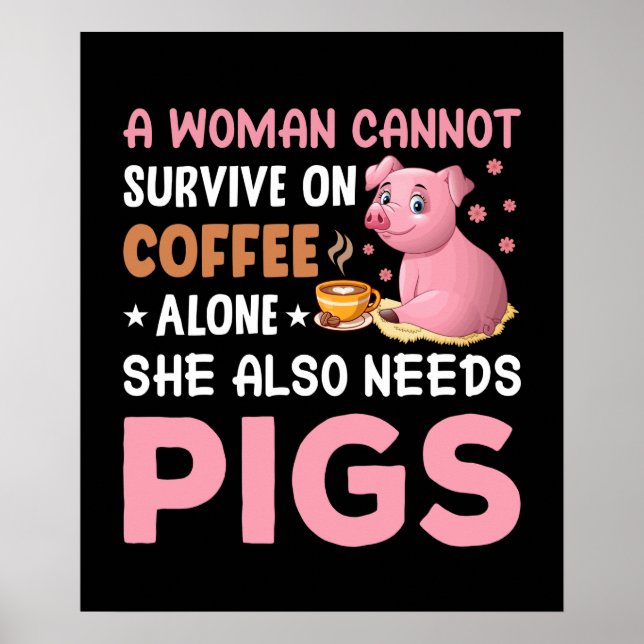 Funny Country Pig Lovers Poster (Front)