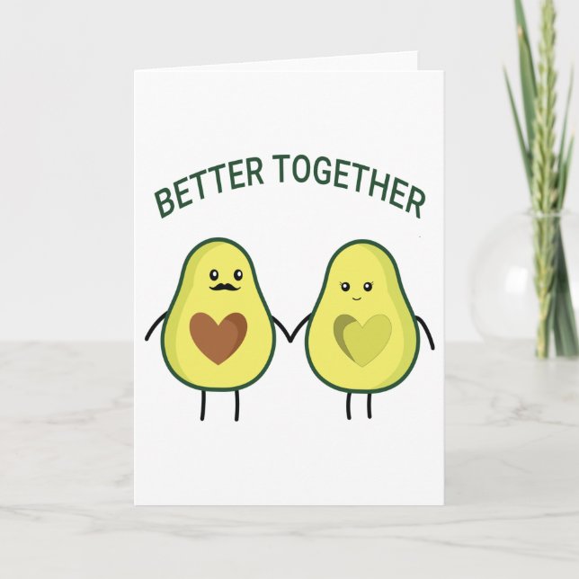 Funny Couple Better Together Valentines Day Card (Front)