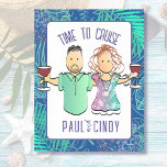 Funny Couple Cartoon Tropical Vacation Cruise  Magnetic Dry Erase Sheet<br><div class="desc">This funny and fun cartoon magnet is perfect for your door as you cruise or relax on a beach vacation. You can customize this magnet with your name and message! Look for my collection featuring men and women to mix and match magnets and other souvenirs to make your trip memorable...</div>