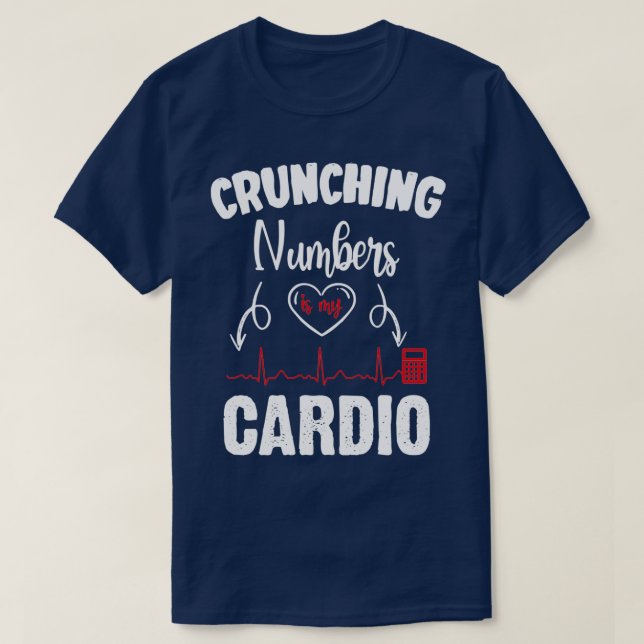 Funny Couple Costume For Accountants Crunching Num T-Shirt (Design Front)