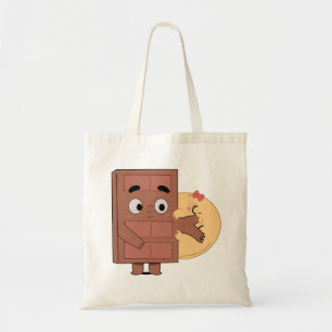 Funny Couple Love Pancake Eating Choco Tote Bag