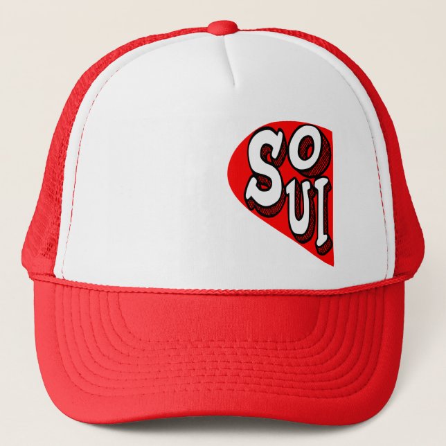 Funny couple matching hat, x2 ,Soul Mate Trucker Hat (Front)