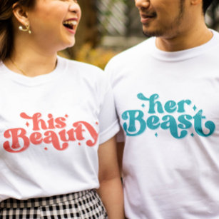 Funny Couple Matching Her Beast His Beauty  T-Shirt