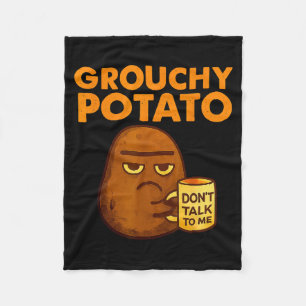 Funny Couple Sweet Tato & Grouchy Tato Fleece Blanket
