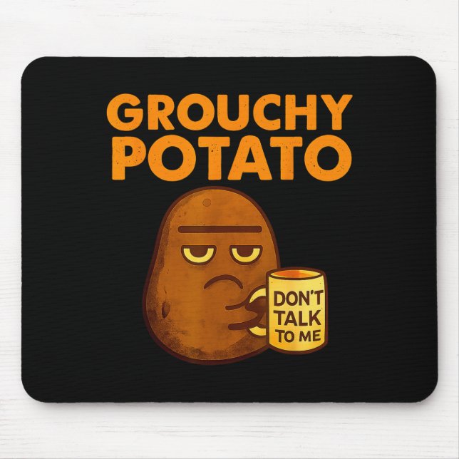 Funny Couple Sweet Tato &amp; Grouchy Tato  Mouse Pad (Front)
