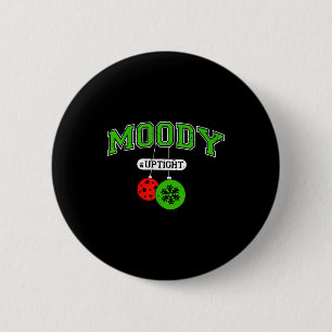 Funny Couples Christmas Merry And Bright Moody And 2 Inch Round Button