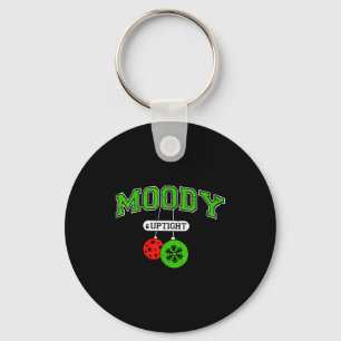 Funny Couples Christmas Merry And Bright Moody And Keychain