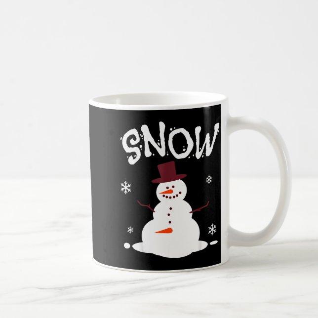 Funny Couples Christmas Party Snow Man Merry Xmas  Coffee Mug (Right)