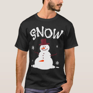 Funny Couples Christmas Party Snow Man Merry Xmas  T-Shirt