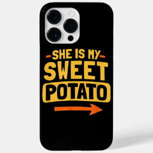 Funny Couples Matching She Is My Sweet Potato Shir Case-Mate iPhone 14 Pro Max Case