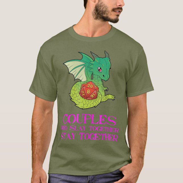 Funny Couples Tabletop Gaming Design T-Shirt (Front)