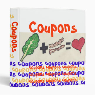 Funny Coupon Binder with Greens and Bacon