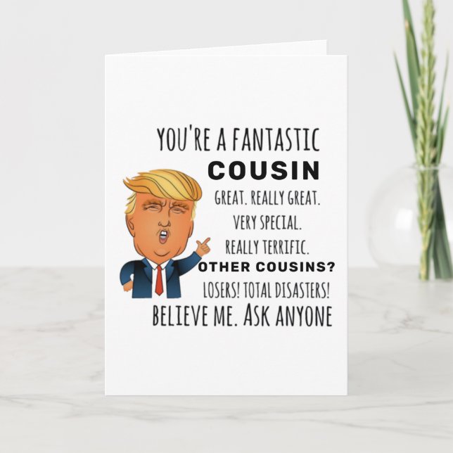 Funny Cousin Birthday Best Gift Card (Front)