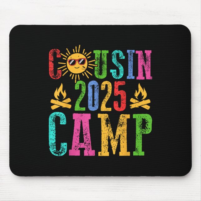 Funny Cousin Camp 2025 Camping Crew Summer Vacatio Mouse Pad (Front)