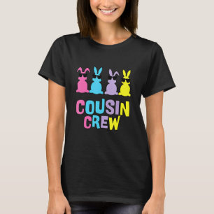 Funny Cousin Crew Bunnies Easter Matching Colourfu T-Shirt