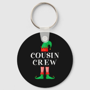 Funny Cousin Crew Elf Christmas Elf Cousin Sweater Keychain