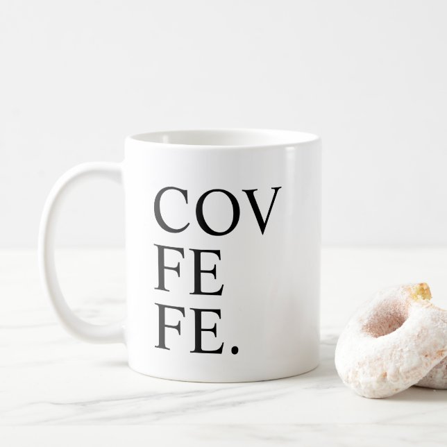 Funny Covfefe Coffee Mug Tea Cup (With Donut)