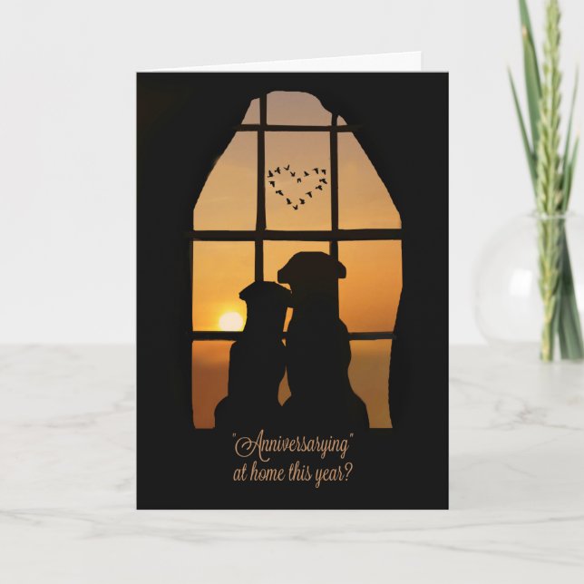 Funny Covid19 Anniversary Shelter At Home Corona Card (Front)