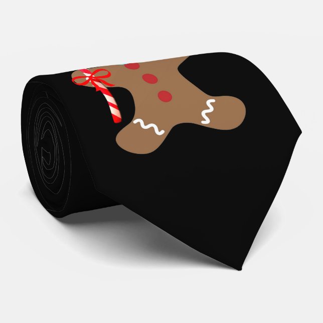 Funny Covid Christmas Face Mask Gingerbread Santa Tie (Rolled)