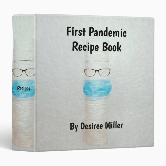 Funny Covid Toilet Paper First Pandemic Recipe Binder (Front/Spine)
