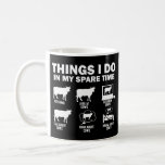 Funny Cow 6 Things I Do In My Spare Time Cows Coffee Mug<br><div class="desc">6 things I do in my spare time, cows lovers quote design, funny things cow lover love to do in spare time. Awesome tee for women and men who often pet cows, look at cows, research cows, Talk think and dream about cows. Funny cow owner farmer outfit, perfect way to...</div>