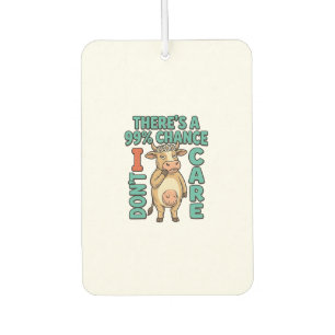 Funny Cow 99% Chance I Dont Care Vintage Graphic_1 Air Freshener