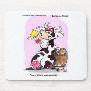 Funny Cow Cartoon Gifts Tees & Collectibles Mouse Pad
