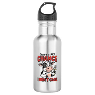 Funny Cow Chance I Don’t Care Vintage 532 Ml Water Bottle