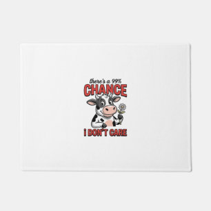 Funny Cow Chance I Don’t Care Vintage Doormat