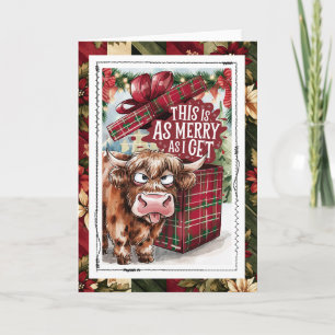 Funny Cow Christmas This Is As Merry As I Get Card