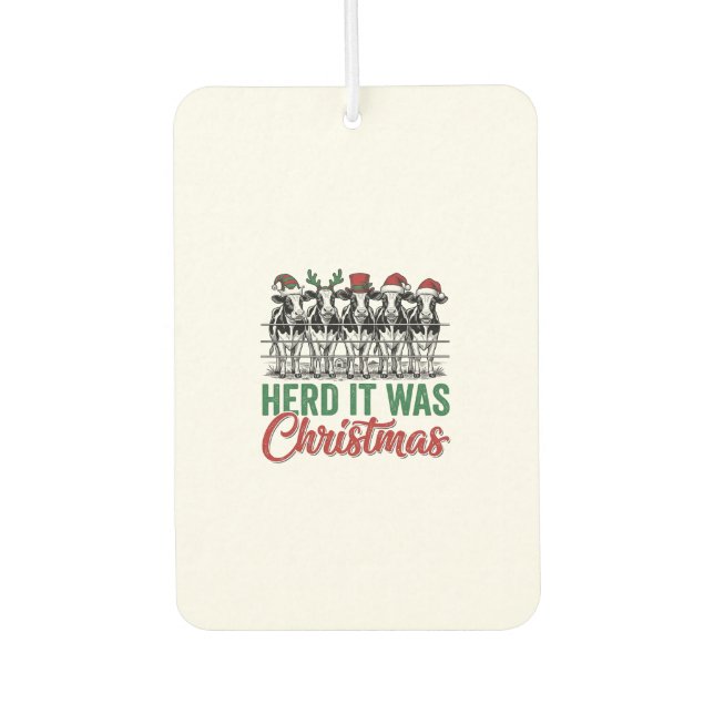 Funny Cow Christmas Vector Design_1 Air Freshener (Front)