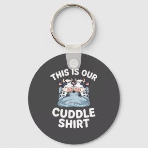 Funny Cow Couple Idea This Is Our Cuddle Keychain