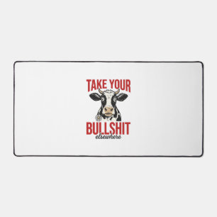 Funny Cow Elsewhere Vintage Shirt Design_ Desk Mat