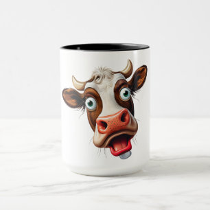 Funny Cow Face Sublimation Mug