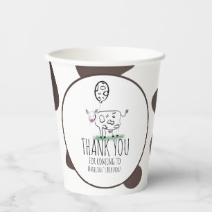Funny Cow Farm Animal Birthday Party Paper Cups