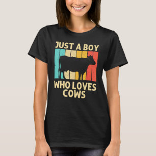 Funny Cow For Boys Kids Farm Animal Cow Dairy Farm T-Shirt