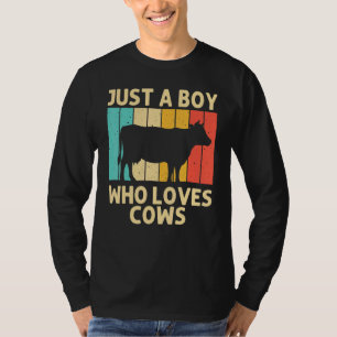Funny Cow For Boys Kids Farm Animal Cow Dairy Farm T-Shirt