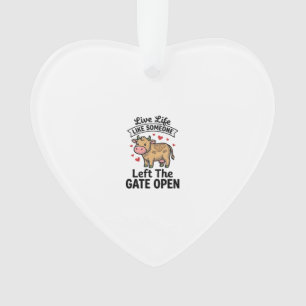 Funny Cow Gate Open Vintage Engraving Shirt Design Ornament