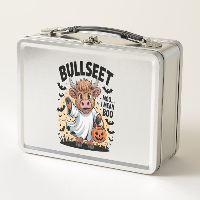 Funny Cow Halloween Metal Lunch Box (Front)
