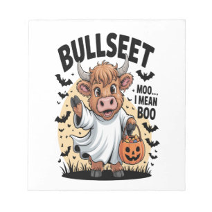 Funny Cow Halloween Notepad