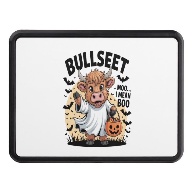Funny Cow Halloween Trailer Hitch Cover (Front)