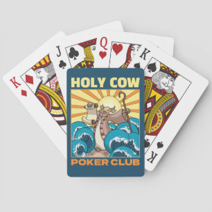 Funny Cow Holy Cow Poker Club Cow Deity Cartoon Playing Cards