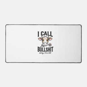 Funny Cow I Call Vintage Shirt Design_1 Desk Mat