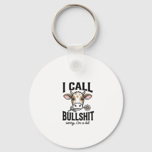 Funny Cow I Call Vintage Shirt Design_1 Keychain