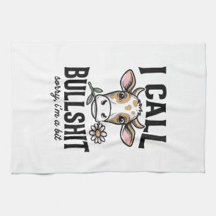 Funny Cow I Call Vintage Shirt Design_1 Kitchen Towel