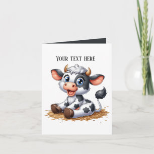 Funny cow lovers customizable  card